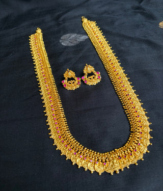The Aishani Antique Silver Lakshmi Kasumala Coin Necklace/Waistbelt