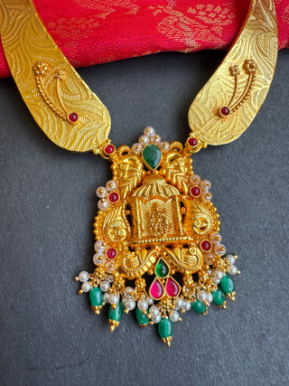 The Mayurasri Silver Lakshmi Kanti Necklace & Earrings