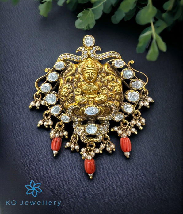 The Bhagyawati Silver Lakshmi Pendant
