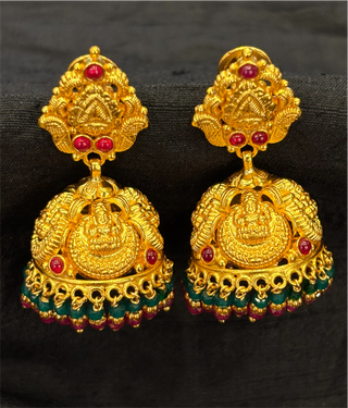 The Hita Silver Lakshmi Kemp Jhumka