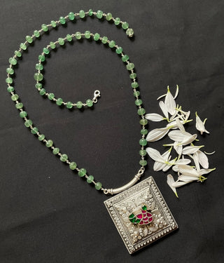 The Amita Silver Heritage Nakkasi Necklace