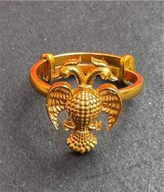 The Skanda Silver Gandaberunda Adjustable Finger Ring