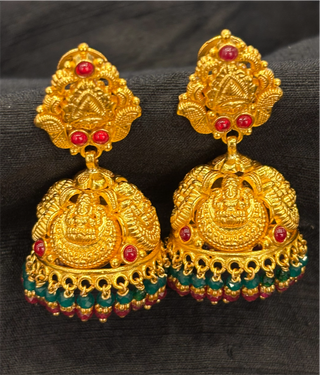 The Hita Silver Lakshmi Kemp Jhumka