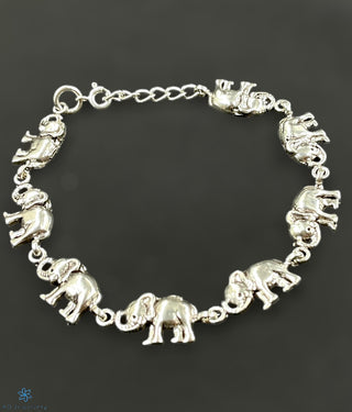 The Elephant Row Silver Bracelet