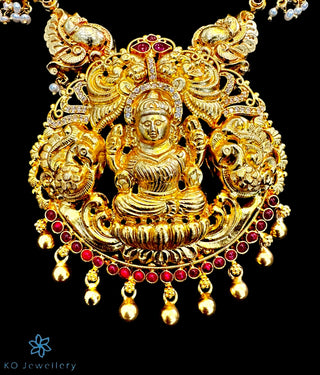 The Vrata Silver Lakshmi Nakkasi Necklace