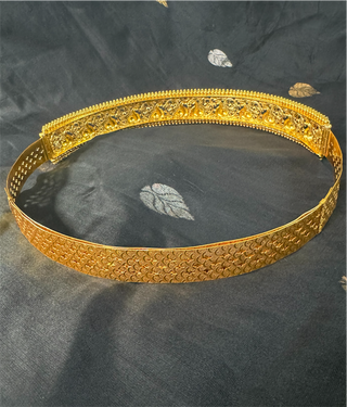 The Sharmistha Silver Peacock Oddiyanam/Waist belt)
