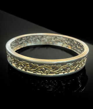 The Paritosh Silver Filigree Bangle- Single (Size /2.2/2.4/2.6/2.8)