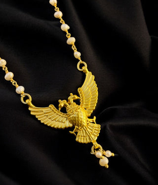 The Uvasri Silver Gandaberunda Pearl Necklace