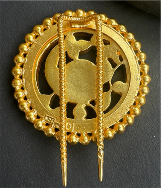 The Reeva Silver Peacock Kundan Jadau Bridal Hair Pin