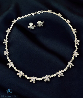 The Monika Silver Marcasite Necklace Set