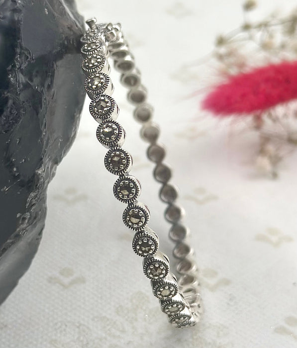 The Silver Marcasite Openable Bracelet