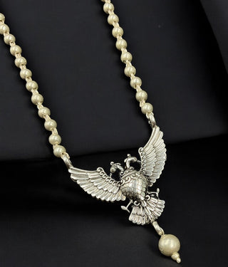 The Virat Silver Gandaberunda Necklace