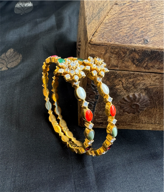 The Shobhana Silver Solitaire Bracelet -Single(Size 2.6)