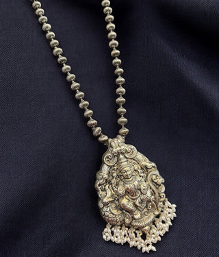 The Siri Lakshmi Nakshi Silver Necklace