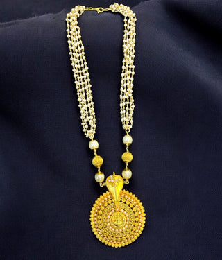 The Kumud Silver Pearl Pathak Necklace