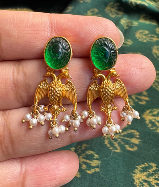 The Dvi-Paksha Silver Gandaberunda Earrings