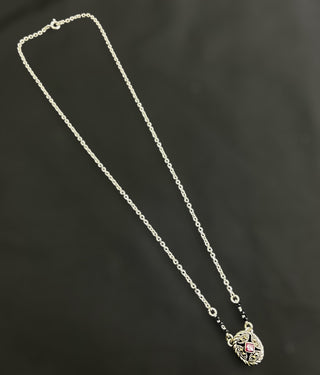 The Zooni Silver Mangalsutra Necklace