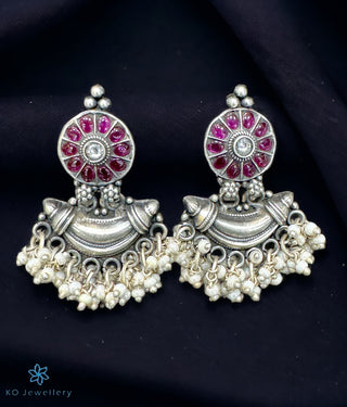 The Kamalam Silver Earrings (Oxidised)