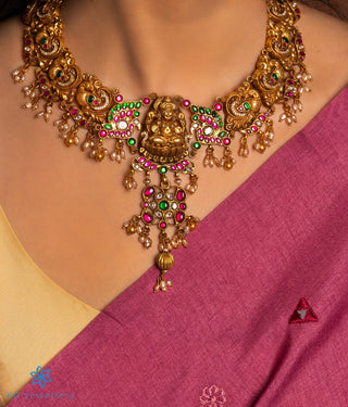 The Lakshmi Silver Kundan-Jadau Necklace