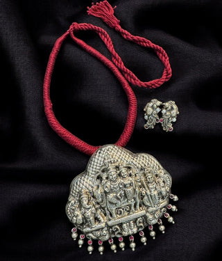 The Sharva Silver Deity Necklace