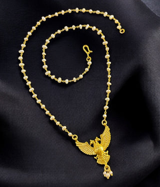 The Uvasri Silver Gandaberunda Pearl Necklace