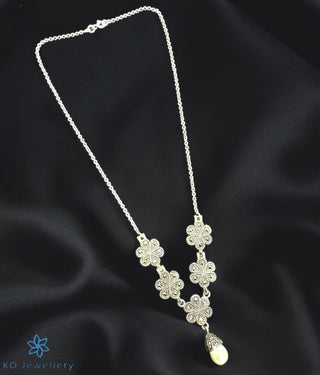 The Feba Silver Marcasite Necklace