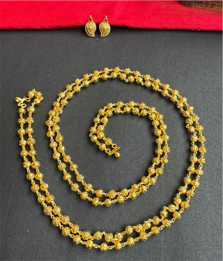 The Classic Mohanmala Silver Beads 2 Layer Chain