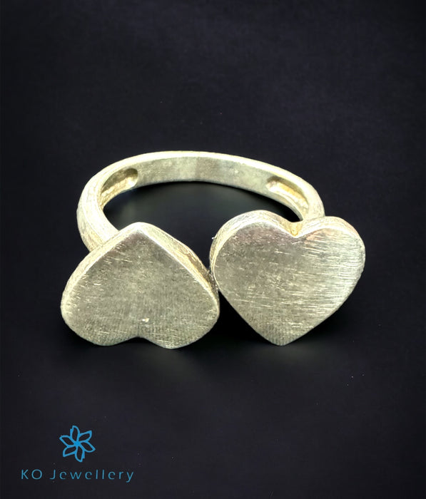 The Hearts Silver Finger Ring