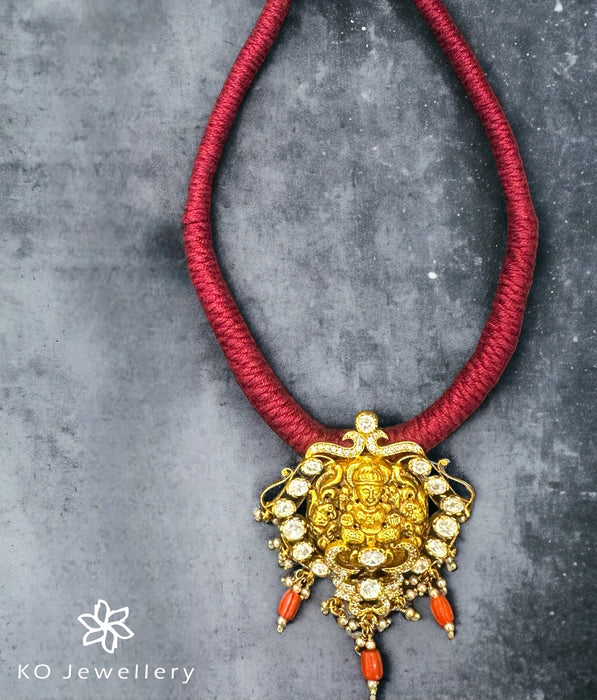 The Bhagyawati Lakshmi Silver Thread Necklace