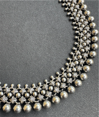 The Samanvaya Antique Silver Necklace (Oxidised)