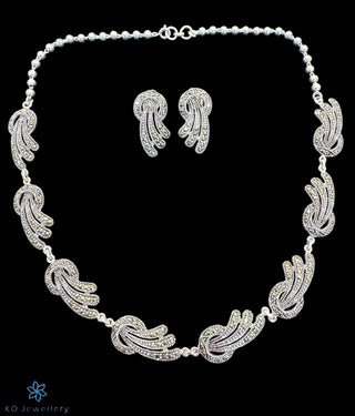 The Amelia Silver Marcasite Necklace Set