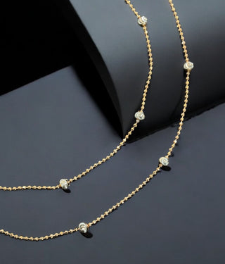 The Glittering Chain Silver Rose-gold Anklets