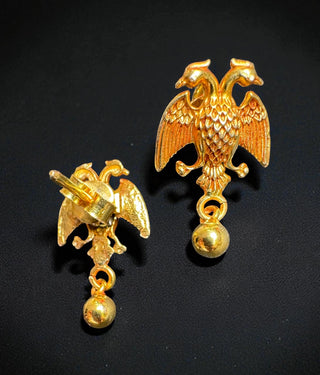 The Dvirupa Silver Gandaberunda Earstuds