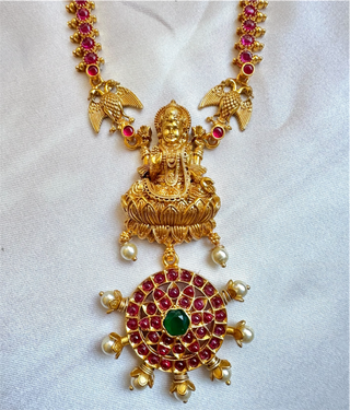 The Hridini Silver Lakshmi Necklace