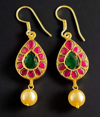 The Jashn Silver Kundan Earrings