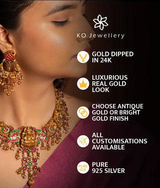 The Classic Laxmi Kasu-malai Long Necklace