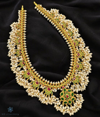 The Gaurangi Silver Guttapusalu Necklace