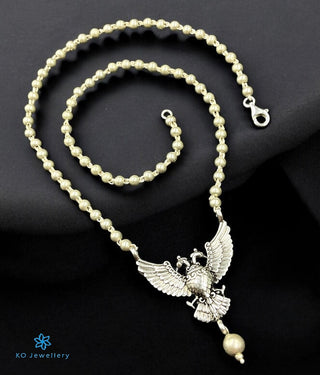 The Virat Silver Gandaberunda Necklace