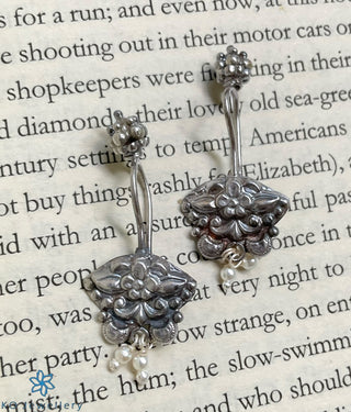 The Shravani Silver Bugudi Earrings (Clip on)