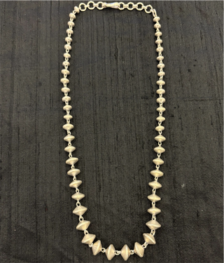 The Suhasini Silver Ascending or Graduated Beads Chain (Oxidised)