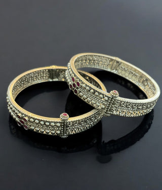 The Samyukta Silver Filigree Openable Bracelet - Single (Size /2.2/2.4/2.6/2.8)