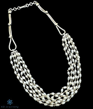 The Naina Silver Pearl Necklace
