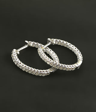 The Samita Sparkle Silver Hoops