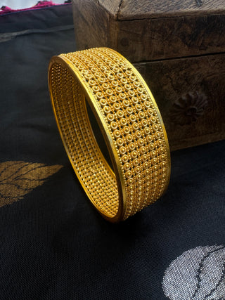 The Mridula Silver Filigree Bangle- Single (Size/2.2/ 2.4/2.6/2.8)