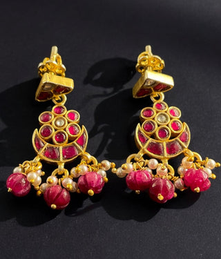 The Zehra Silver Kundan Earrings