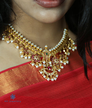 The Dhruvika Silver Guttapusalu Necklace