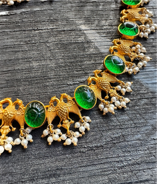 The Dvi-Paksha Silver Gandaberunda Necklace & Earrings