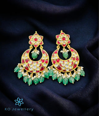 The Aysha Silver Kundan Earrings