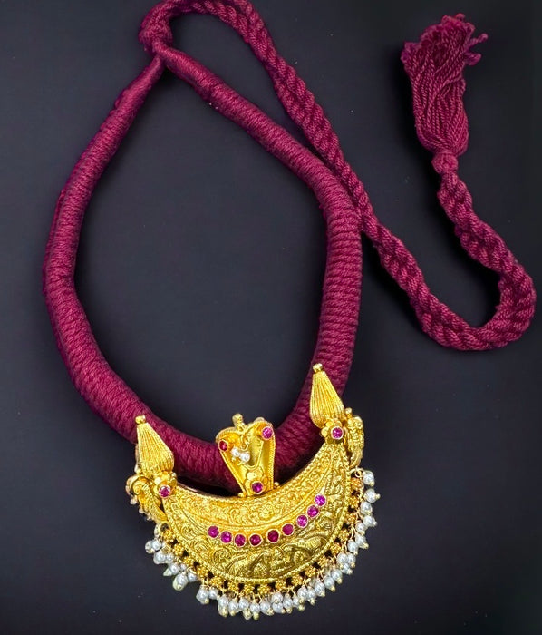 The Pushpita Kokkethathi Silver Kodava Thread Necklace