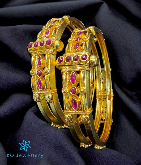 The Madhana Silver Coorgi 2 layer Bracelet (Size 2.6)